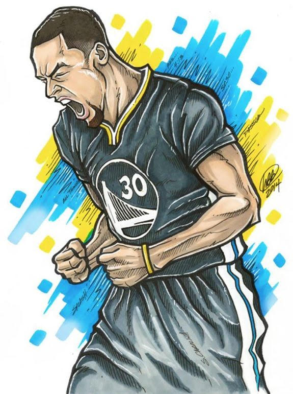 Stephen Curry, le MVP de la NBA, dessin\u00e9  Cult\u002639;n\u002639;Click